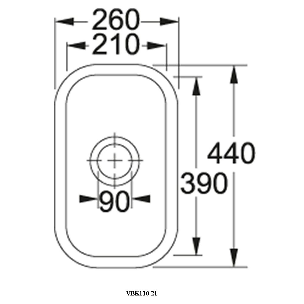 Franke V&B Single Bowl Ceramic Undermount Sink 126.0381.816 - White Franke V&B Single Bowl Ceramic Undermount Sink 126.0381.816 - White