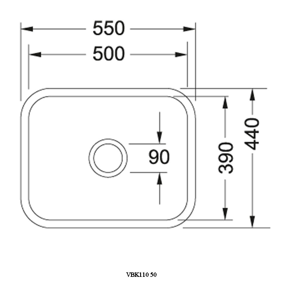 Franke V&B Single Bowl Ceramic Undermount Sink 126.0381.823 - White Franke V&B Single Bowl Ceramic Undermount Sink 126.0381.823 - White