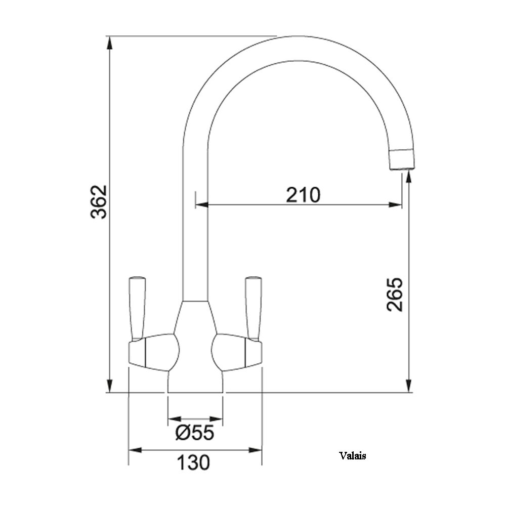 Franke Valais Tap 115.0364.026 - Stainless Steel Franke Valais Tap 115.0364.026 - Stainless Steel