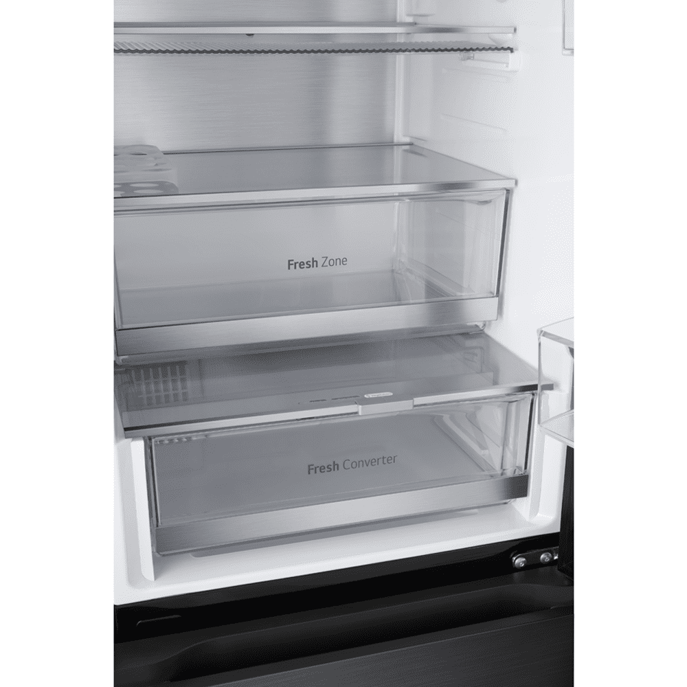 LG 60cm Instaview Frost Free Fridge Freezer GBG5160CEV - Black Steel LG 60cm Instaview Frost Free Fridge Freezer GBG5160CEV - Black Steel