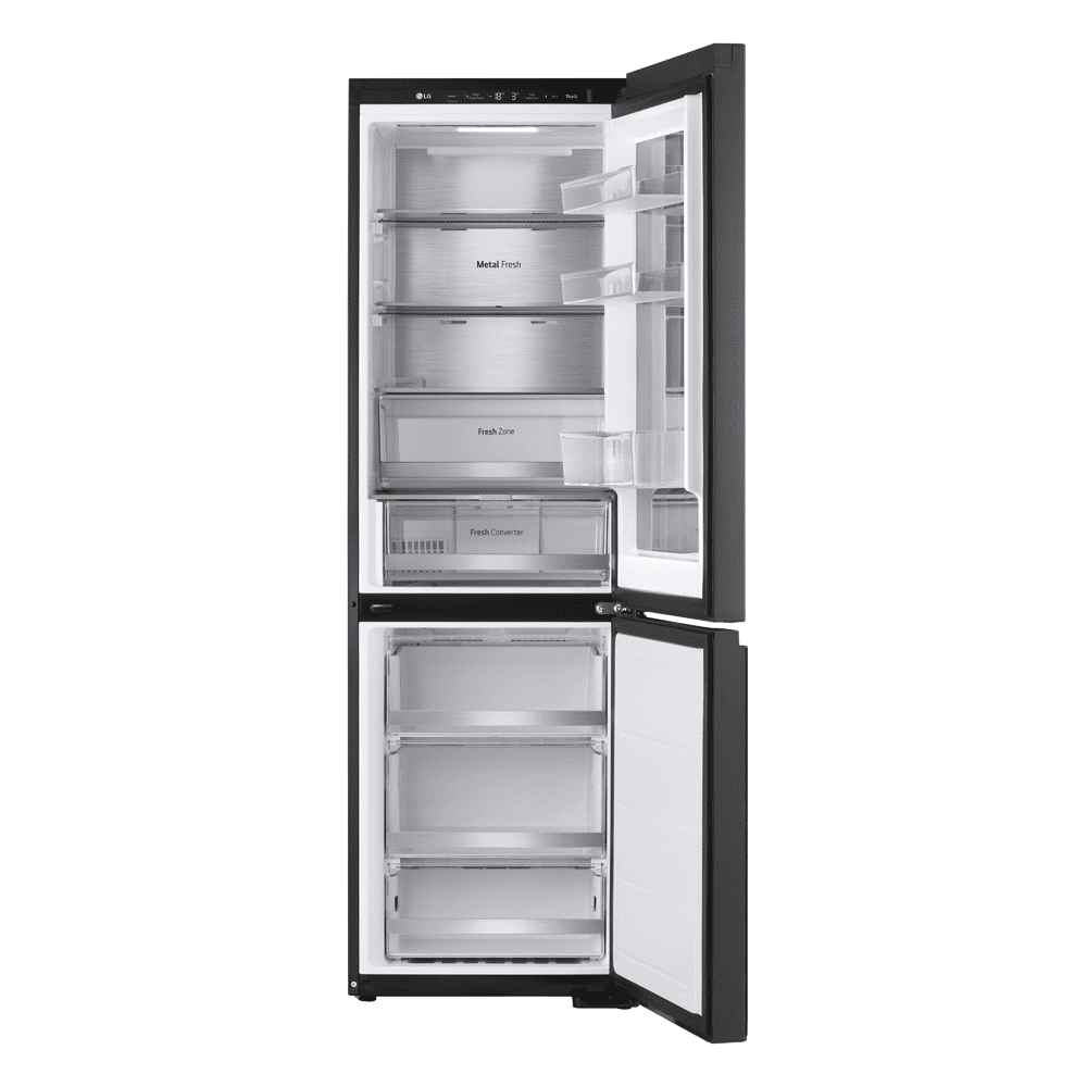 LG 60cm Instaview Frost Free Fridge Freezer GBG5160CEV - Black Steel LG 60cm Instaview Frost Free Fridge Freezer GBG5160CEV - Black Steel