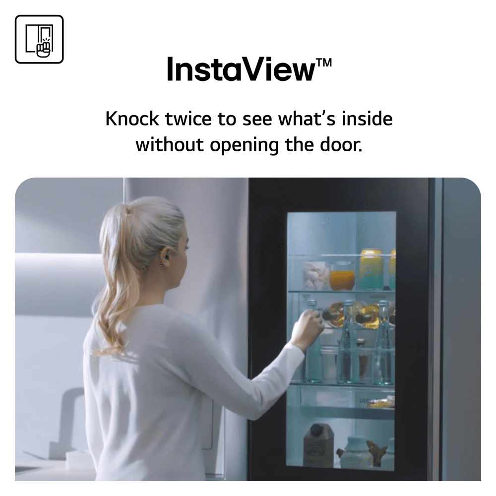 LG Door In Door Instaview American Fridge Freezer With Craft Ice & Water GSXE90BSDD - Stainless Steel LG Door In Door Instaview American Fridge Freezer With Craft Ice & Water GSXE90BSDD - Stainless Steel