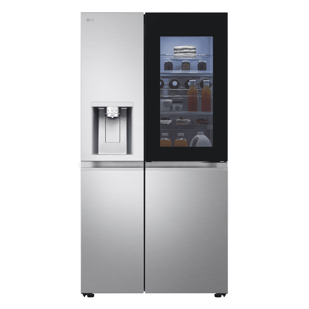 LG  Door In Door Instaview American Fridge Freezer With Ice & Water Non Plumbed GSXE91BSAD - Stainless Steel