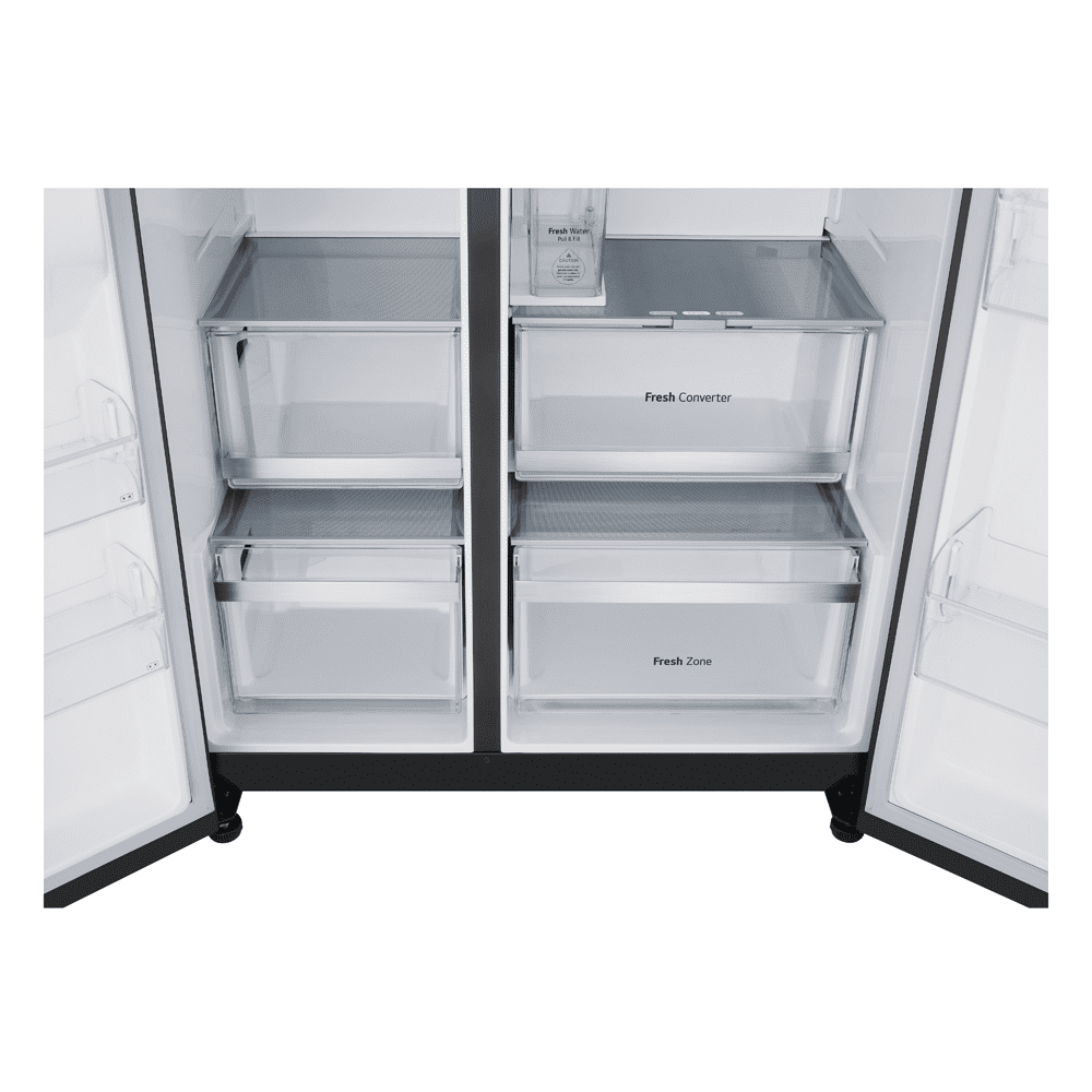 LG Door In Door Instaview American Fridge Freezer With Ice & Water Non Plumbed GSXE91EVAD - Black Steel LG Door In Door Instaview American Fridge Freezer With Ice & Water Non Plumbed GSXE91EVAD - Black Steel