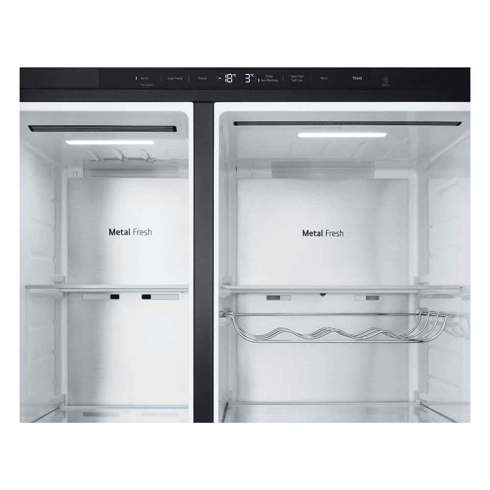LG Door In Door Instaview American Fridge Freezer With Ice & Water Non Plumbed GSXE91EVAD - Black Steel LG Door In Door Instaview American Fridge Freezer With Ice & Water Non Plumbed GSXE91EVAD - Black Steel