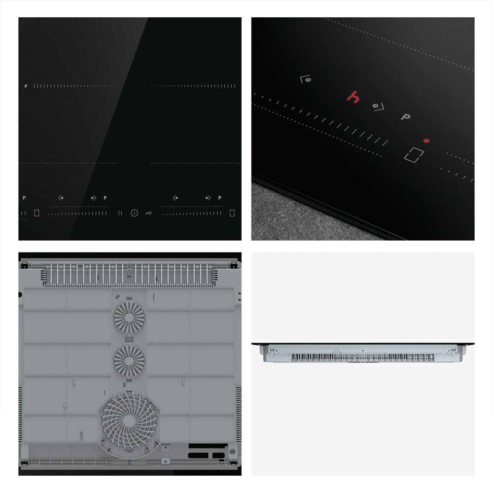 Hisense 60cm 4 Zone Area Flex Induction Hob HI6442BSCE - Black Hisense 60cm 4 Zone Area Flex Induction Hob HI6442BSCE - Black