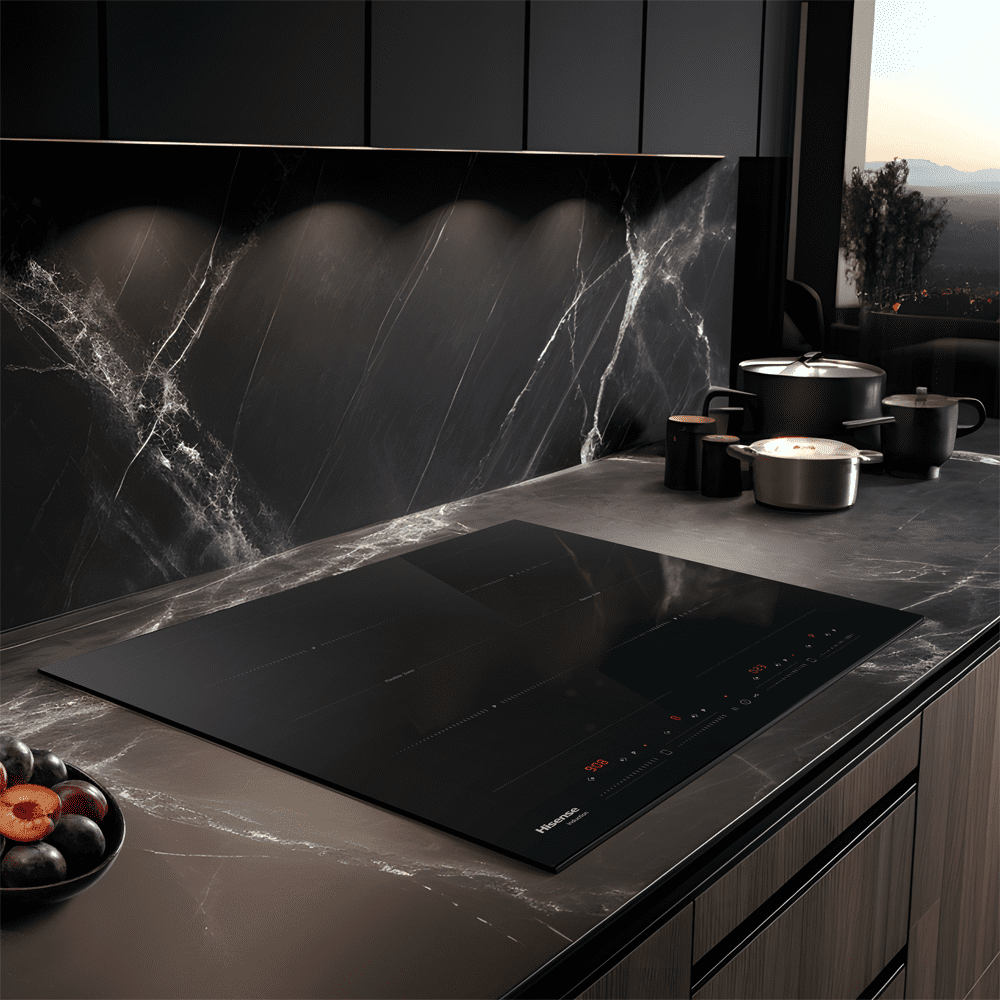 Hisense 60cm 4 Zone Area Flex Induction Hob HI6442BSCE - Black Hisense 60cm 4 Zone Area Flex Induction Hob HI6442BSCE - Black