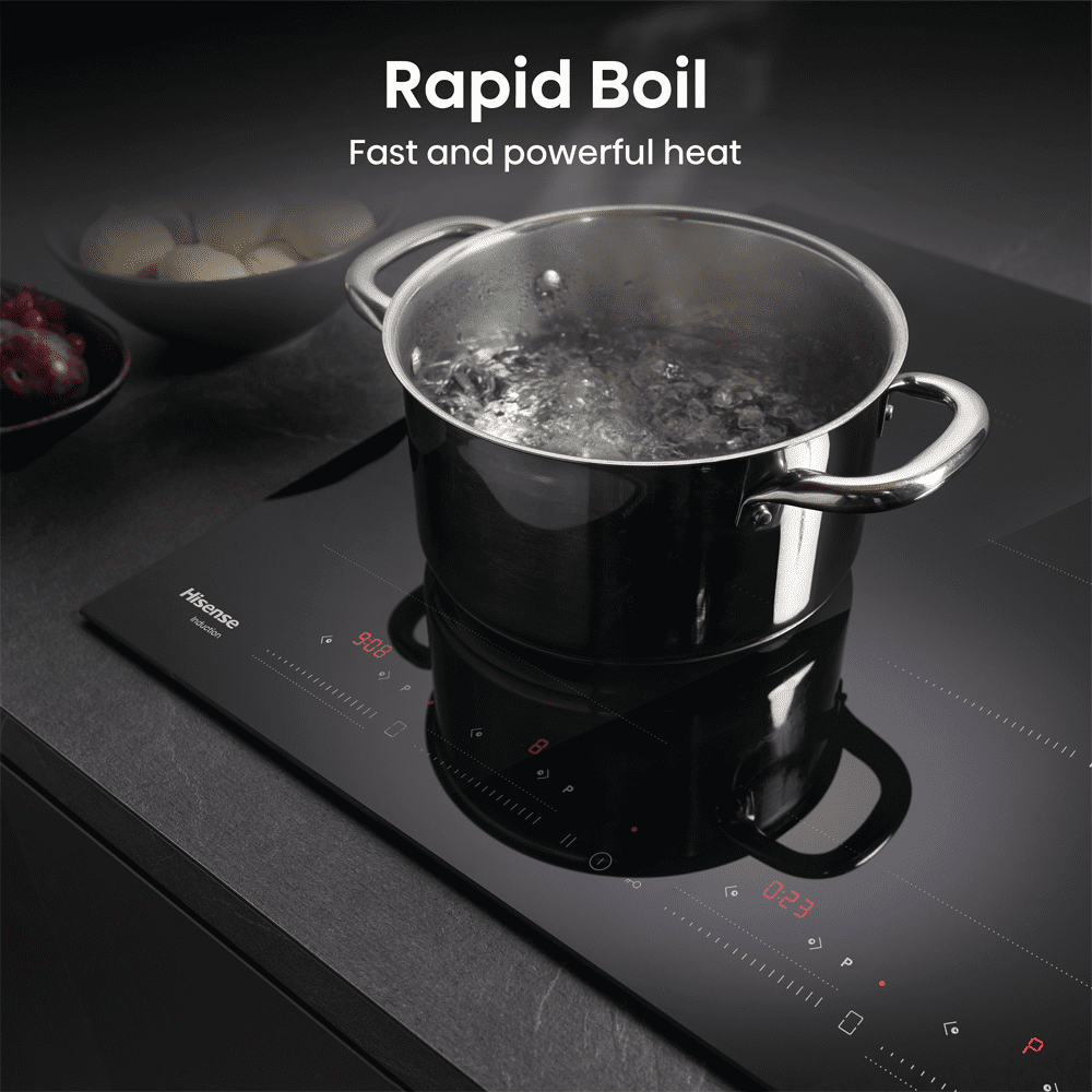 Hisense 60cm 4 Zone Area Flex Induction Hob HI6442BSCE - Black Hisense 60cm 4 Zone Area Flex Induction Hob HI6442BSCE - Black