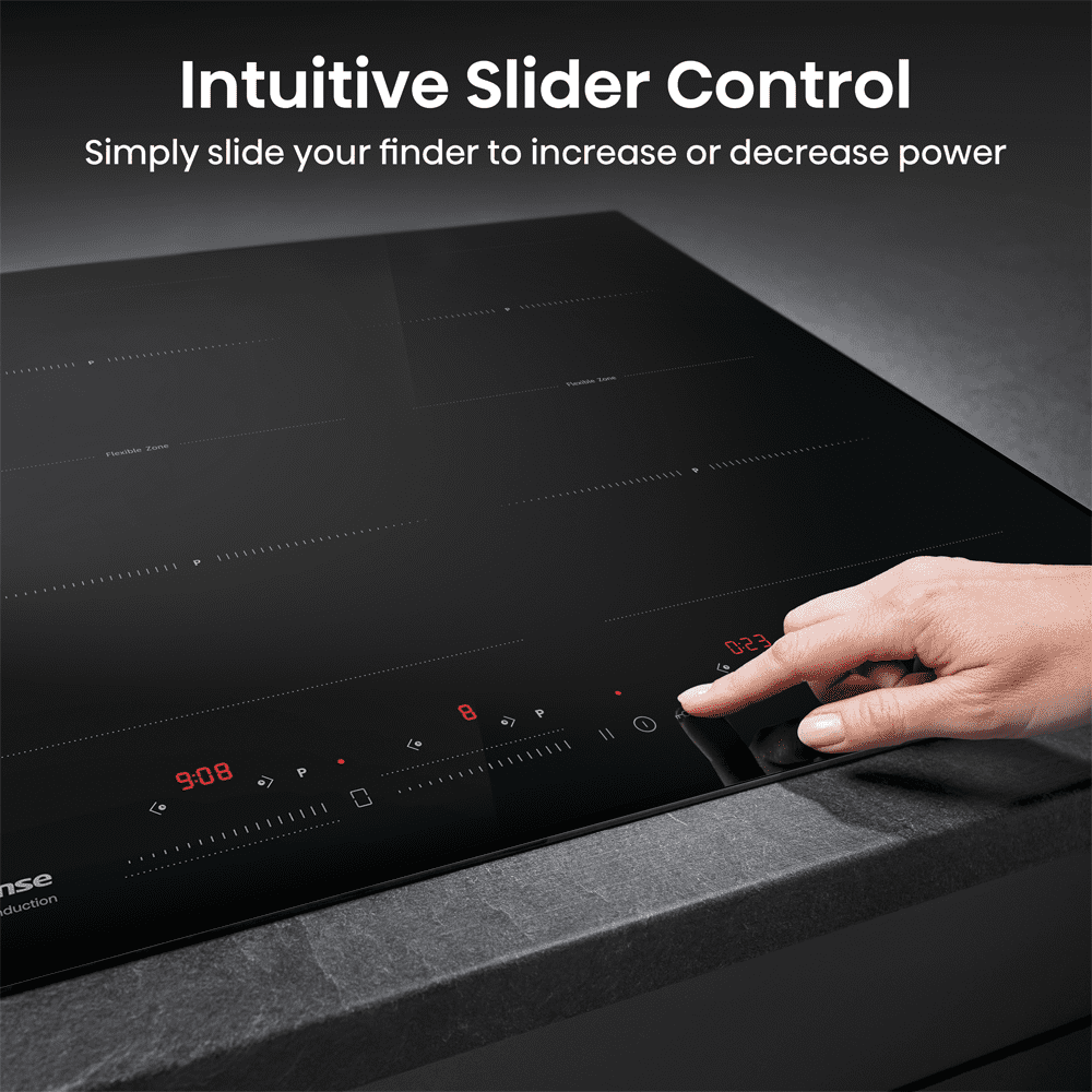 Hisense 60cm 4 Zone Area Flex Induction Hob HI6442BSCE - Black Hisense 60cm 4 Zone Area Flex Induction Hob HI6442BSCE - Black