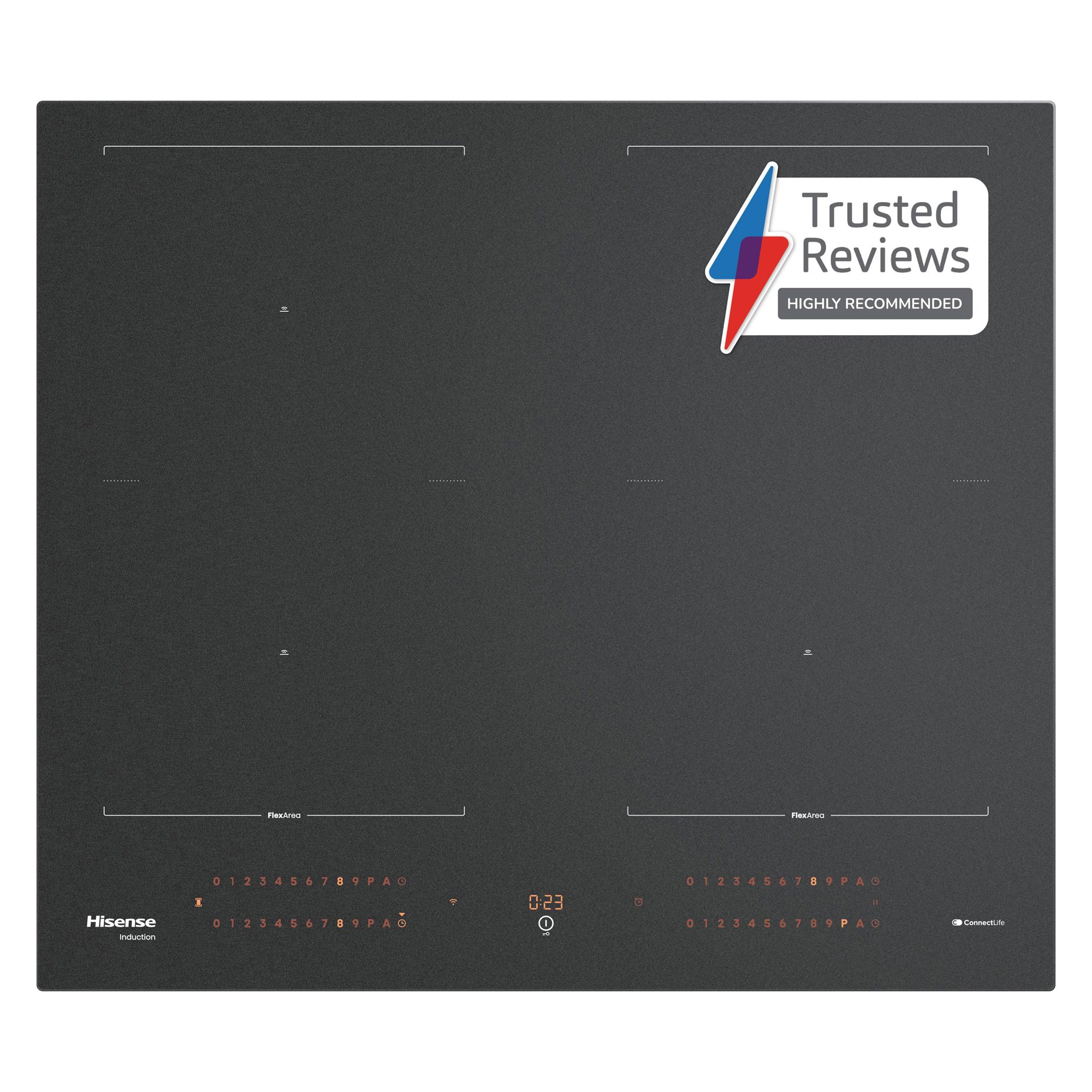 Hisense 60cm 4 Zone AntiScratch Area Flex Induction Hob HI6443SRWF - Black Hisense 60cm 4 Zone AntiScratch Area Flex Induction Hob HI6443SRWF - Black