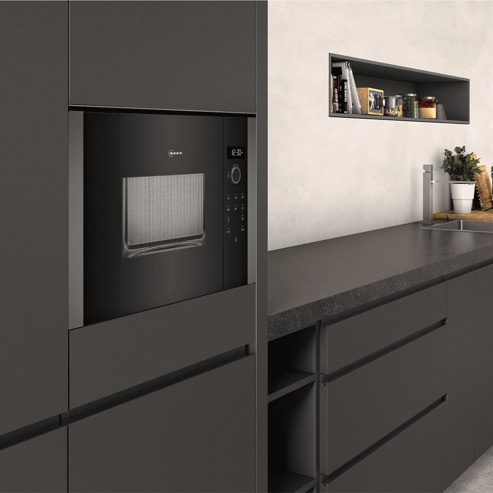 Neff N50 Built In Microwave For Wall Unit HLAWD23G0B - Graphite Neff N50 Built In Microwave For Wall Unit HLAWD23G0B - Graphite