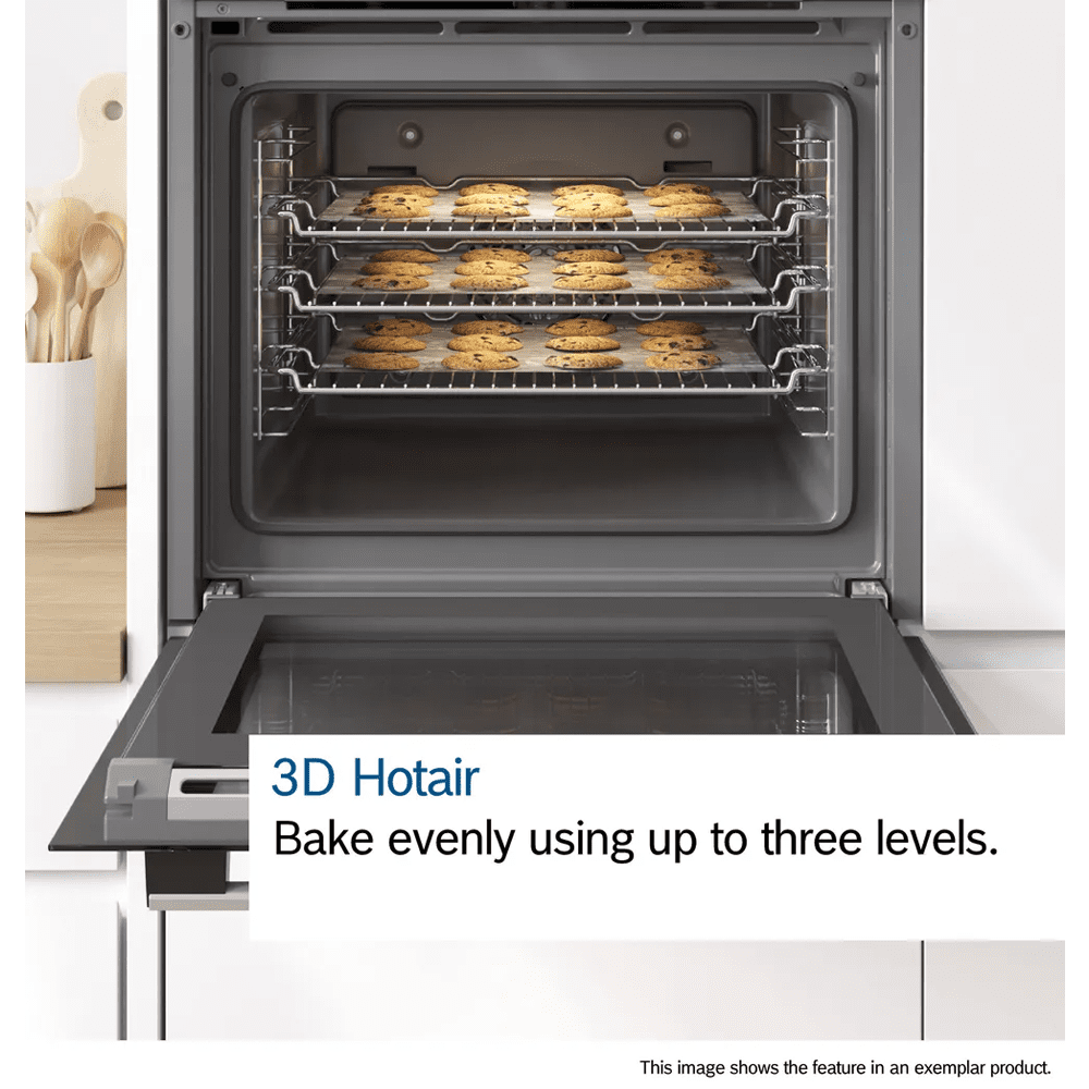 Bosch Series 4 Pyrolytic Multifunction Single Oven HQA574BB3B - Black Bosch Series 4 Pyrolytic Multifunction Single Oven HQA574BB3B - Black