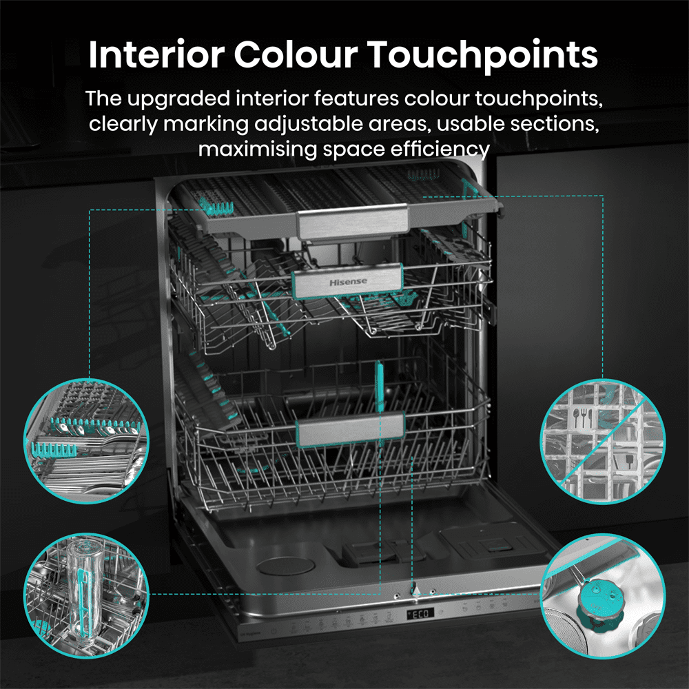 Hisense 60cm Fully Integrated Auto Dose UltraViolet Clean Dishwasher HV693A60UVADUK Hisense 60cm Fully Integrated Auto Dose UltraViolet Clean Dishwasher HV693A60UVADUK