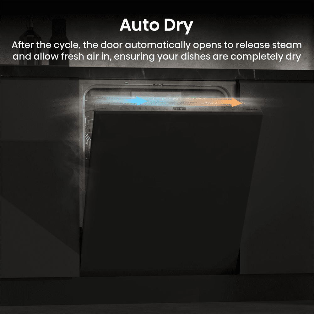 Hisense 60cm Fully Integrated Auto Dose UltraViolet Clean Dishwasher HV693A60UVADUK Hisense 60cm Fully Integrated Auto Dose UltraViolet Clean Dishwasher HV693A60UVADUK