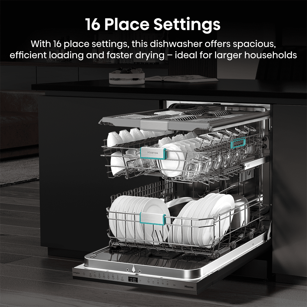 Hisense 60cm Fully Integrated Auto Dose UltraViolet Clean Dishwasher HV693A60UVADUK Hisense 60cm Fully Integrated Auto Dose UltraViolet Clean Dishwasher HV693A60UVADUK