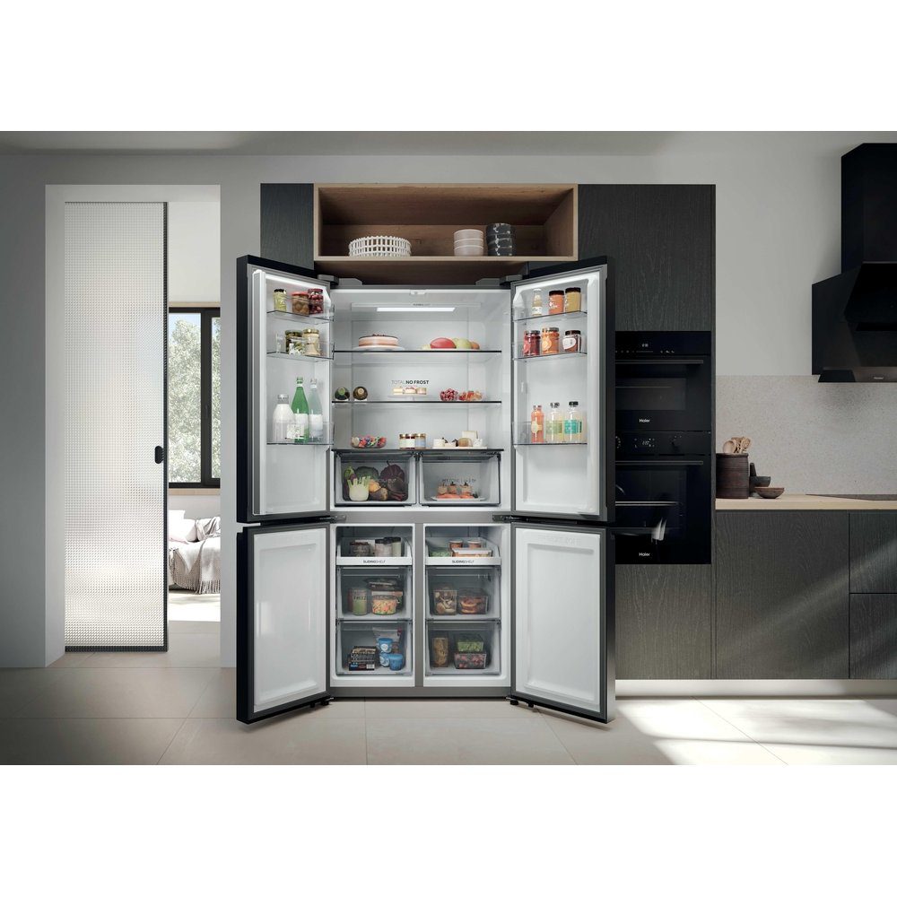 Haier Four Door French Style Fridge Freezer HCR39F19ENPT - Slate Black Haier Four Door French Style Fridge Freezer HCR39F19ENPT - Slate Black