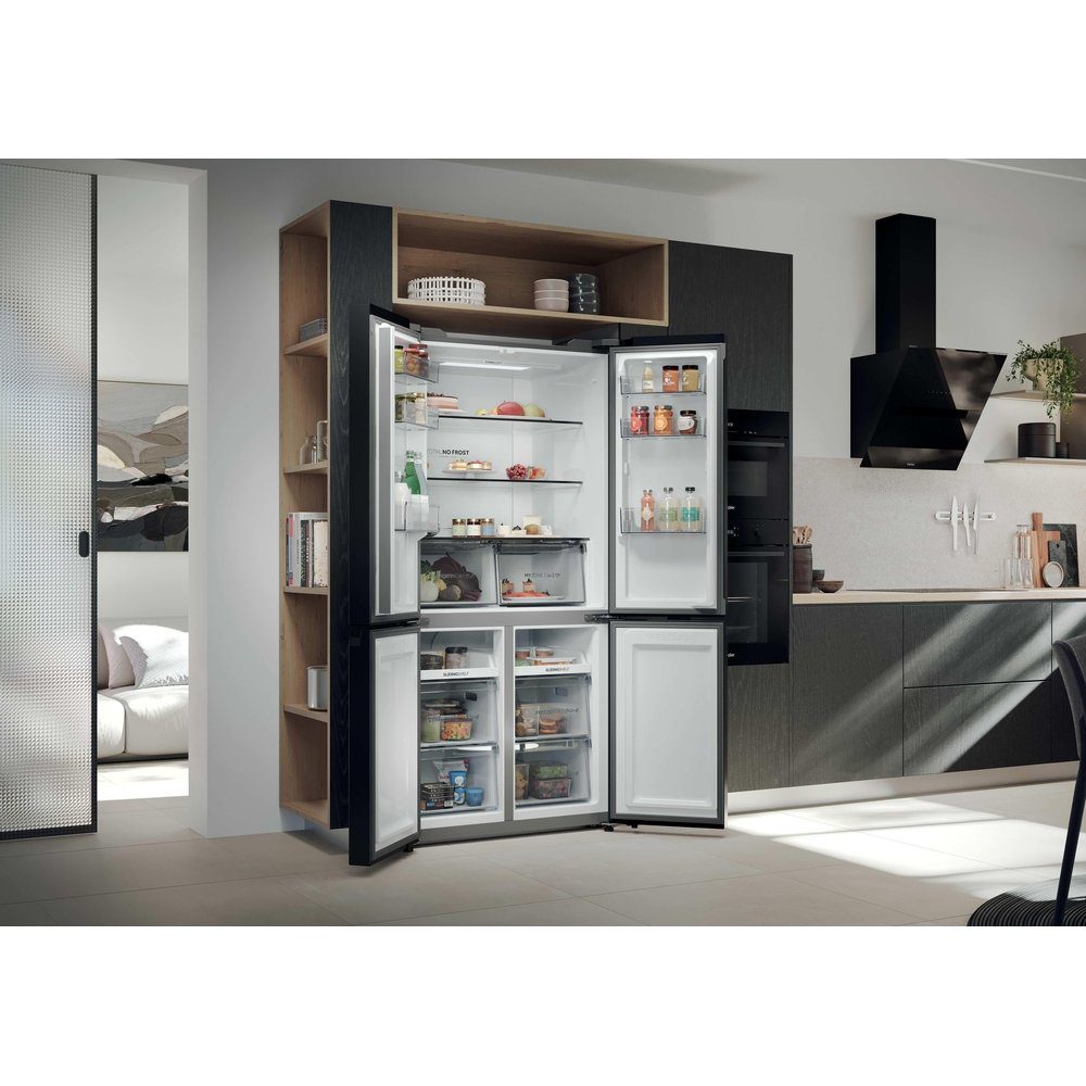 Haier Four Door French Style Fridge Freezer HCR39F19ENPT - Slate Black Haier Four Door French Style Fridge Freezer HCR39F19ENPT - Slate Black