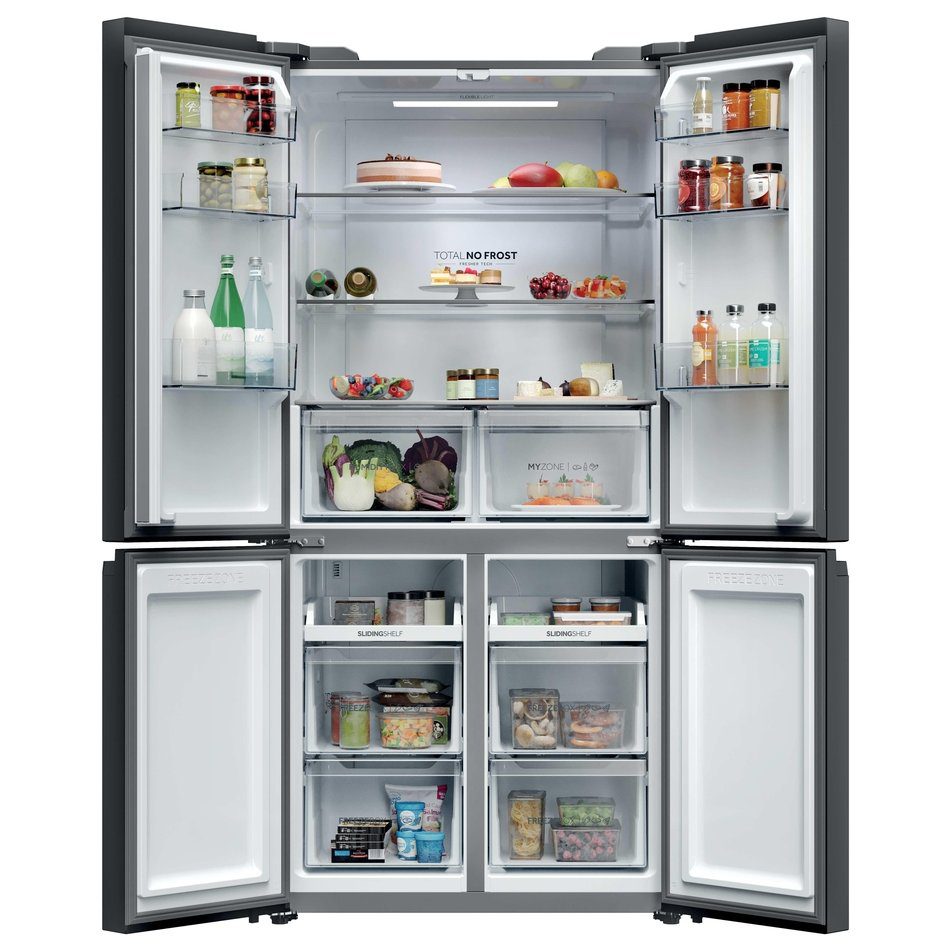 Haier Four Door French Style Fridge Freezer HCR39F19ENPT - Slate Black Haier Four Door French Style Fridge Freezer HCR39F19ENPT - Slate Black