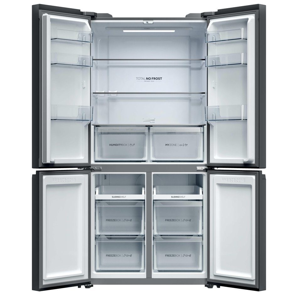 Haier Four Door French Style Fridge Freezer HCR39F19ENPT - Slate Black Haier Four Door French Style Fridge Freezer HCR39F19ENPT - Slate Black