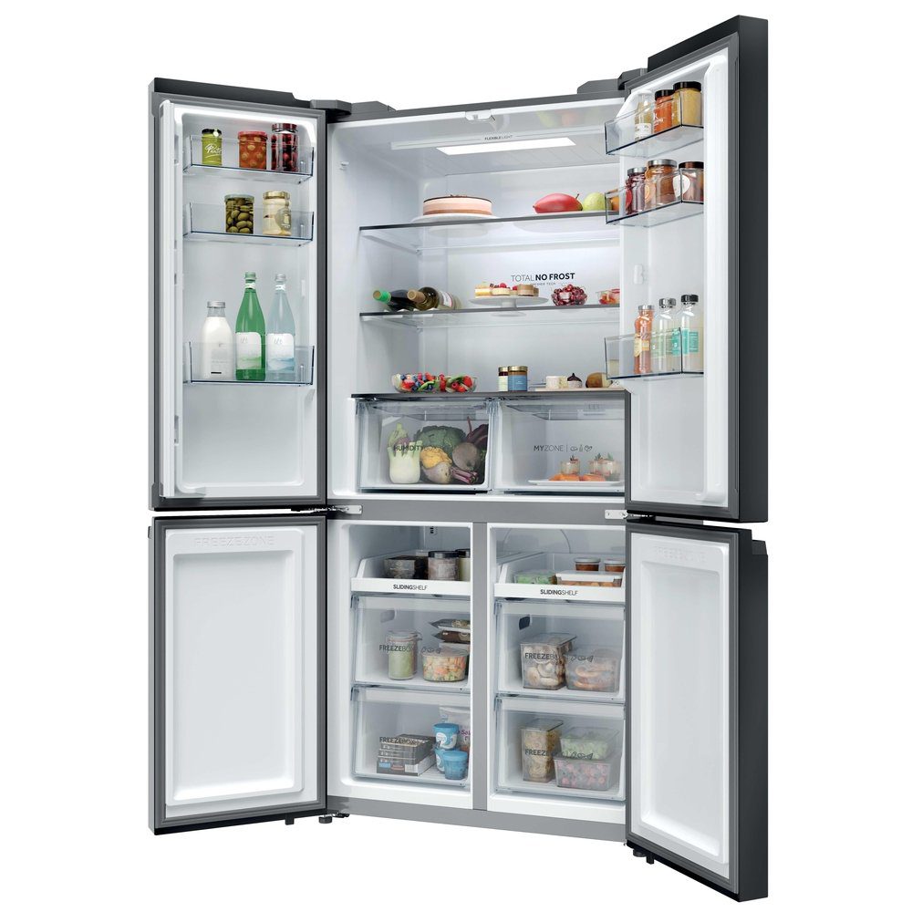 Haier Four Door French Style Fridge Freezer HCR39F19ENPT - Slate Black Haier Four Door French Style Fridge Freezer HCR39F19ENPT - Slate Black