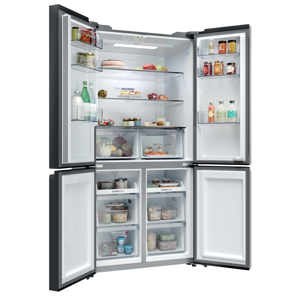 Haier Four Door French Style Fridge Freezer HCR39F19ENPT - Slate Black Haier Four Door French Style Fridge Freezer HCR39F19ENPT - Slate Black