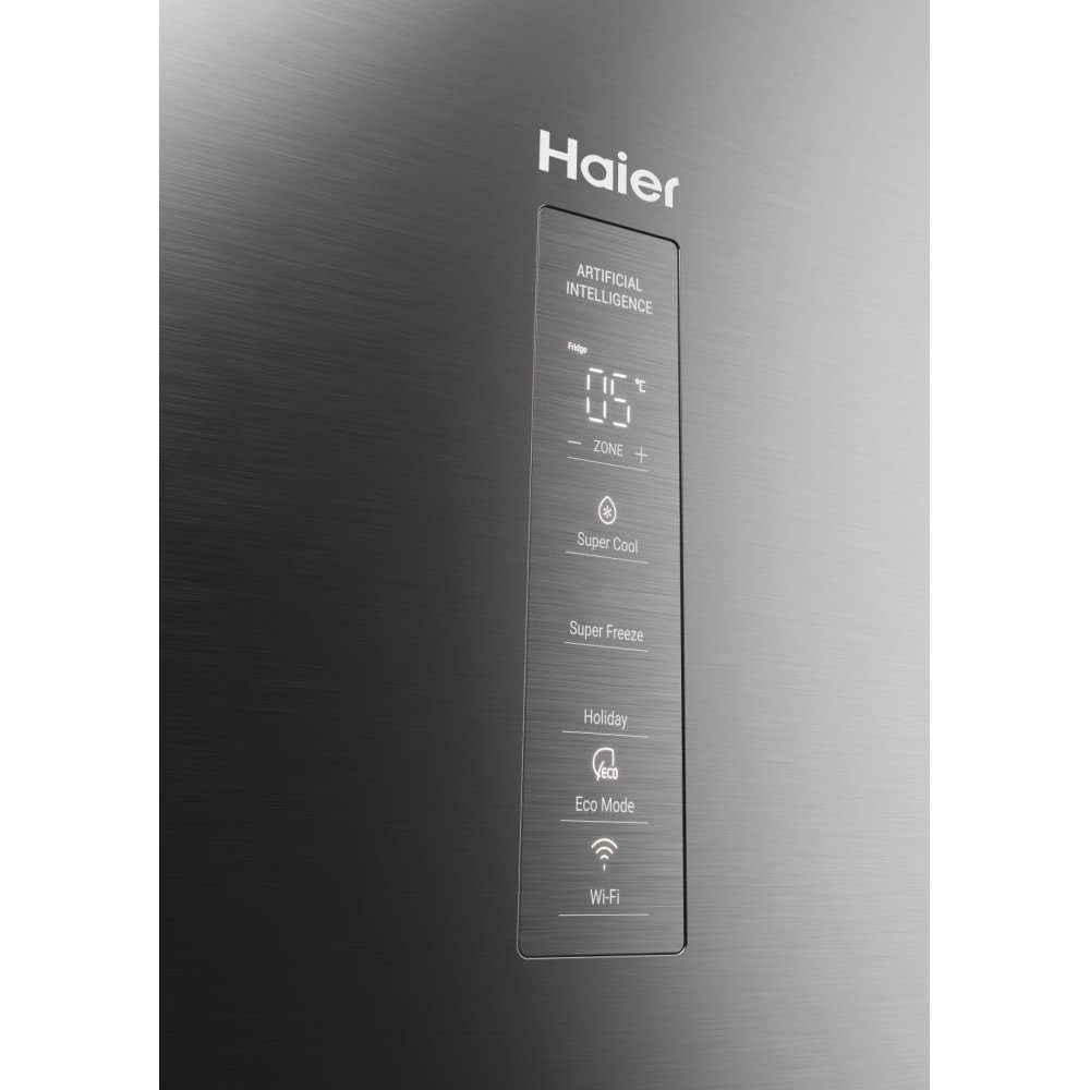 Haier 60cm Series 5 Frost Free Fridge Freezer HDPW5620DNPK - Platinum Inox Haier 60cm Series 5 Frost Free Fridge Freezer HDPW5620DNPK - Platinum Inox
