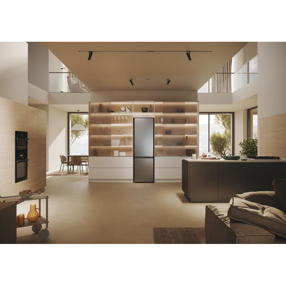 Haier 60cm Series 5 Frost Free Fridge Freezer HDPW5620DNPK - Platinum Inox Haier 60cm Series 5 Frost Free Fridge Freezer HDPW5620DNPK - Platinum Inox