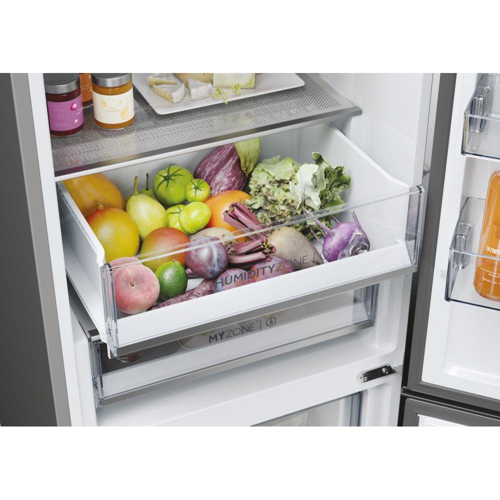 Haier 60cm Series 5 Frost Free Fridge Freezer HDPW5620DNPK - Platinum Inox Haier 60cm Series 5 Frost Free Fridge Freezer HDPW5620DNPK - Platinum Inox