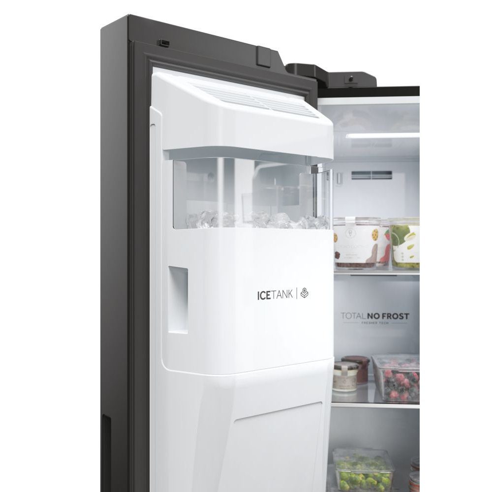 Haier Series 7 American Fridge Freezer Ice & Water HSW79F18DIPT - Slate Black Haier Series 7 American Fridge Freezer Ice & Water HSW79F18DIPT - Slate Black