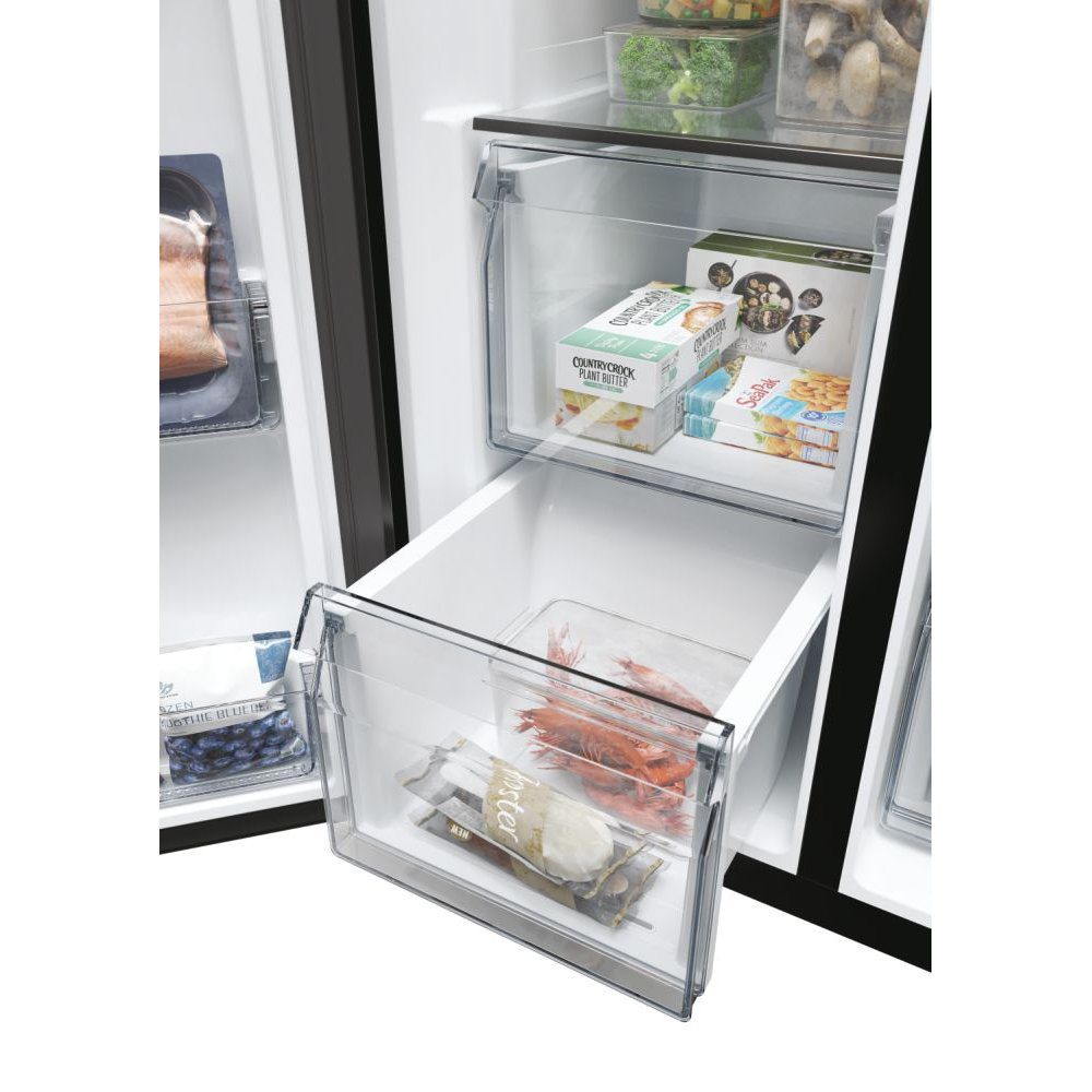 Haier Series 7 American Fridge Freezer Ice & Water HSW79F18DIPT - Slate Black Haier Series 7 American Fridge Freezer Ice & Water HSW79F18DIPT - Slate Black
