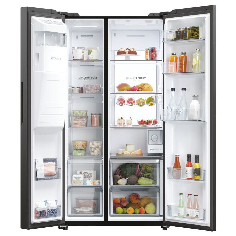 Haier Series 7 American Fridge Freezer Ice & Water HSW79F18DIPT - Slate Black Haier Series 7 American Fridge Freezer Ice & Water HSW79F18DIPT - Slate Black