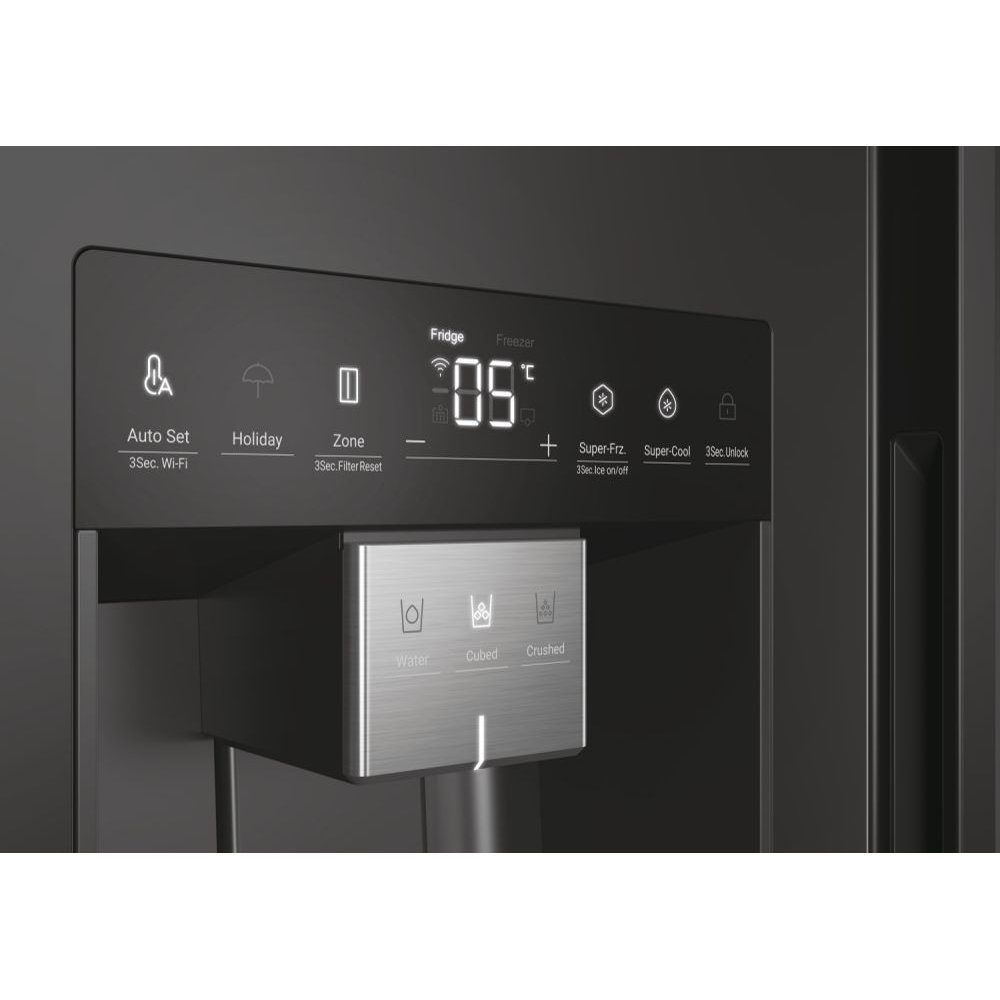 Haier Series 7 American Fridge Freezer Ice & Water HSW79F18DIPT - Slate Black Haier Series 7 American Fridge Freezer Ice & Water HSW79F18DIPT - Slate Black