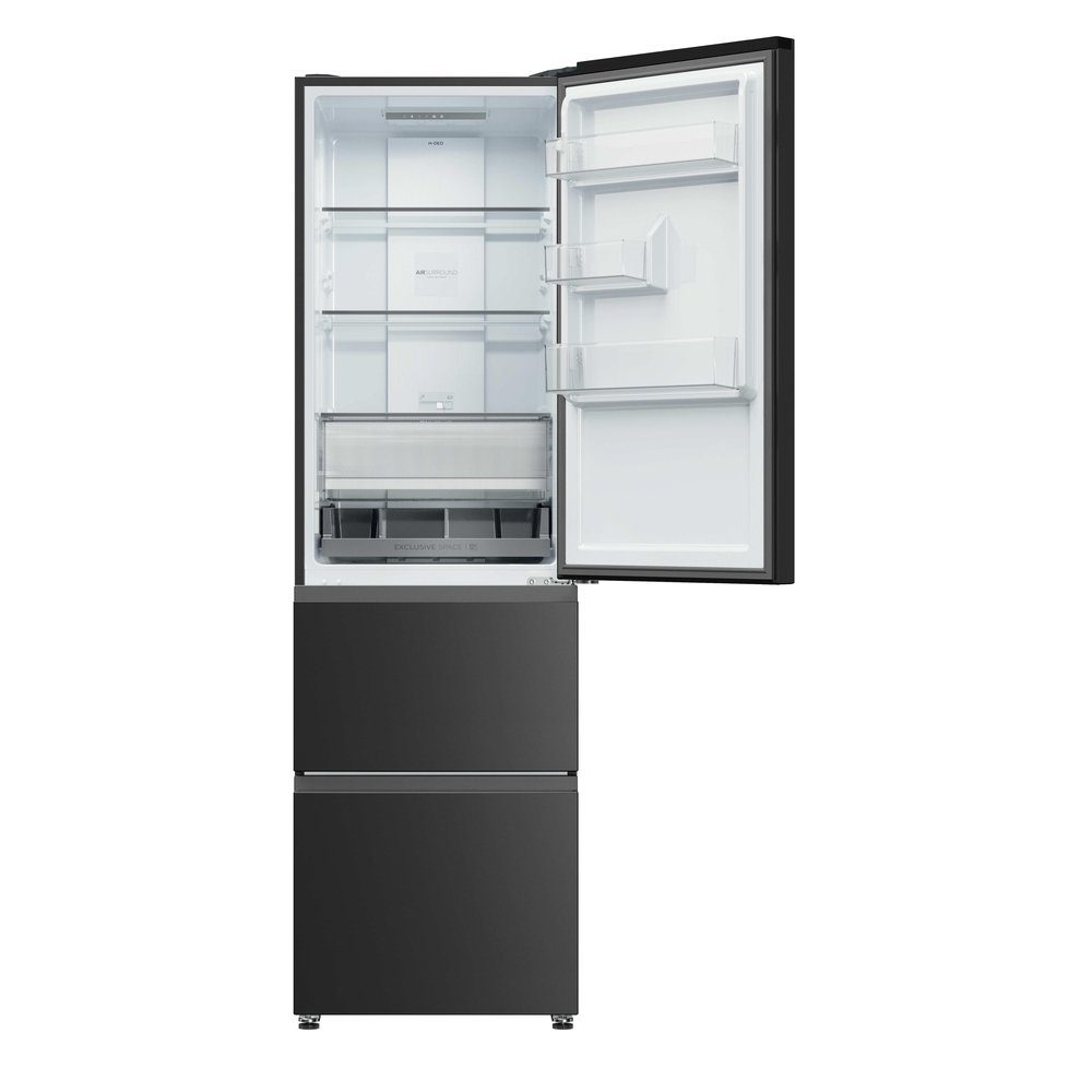 Haier 55cm Frost Free Fridge Freezer HTR3518ENMTK - Black Haier 55cm Frost Free Fridge Freezer HTR3518ENMTK - Black
