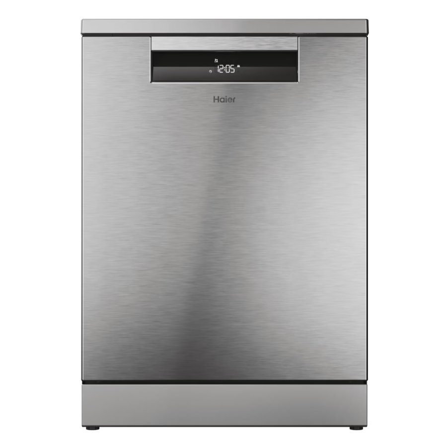Haier  60cm Series 3 Freestanding Dishwasher XF 5C4M1X-80 - Stainless Steel