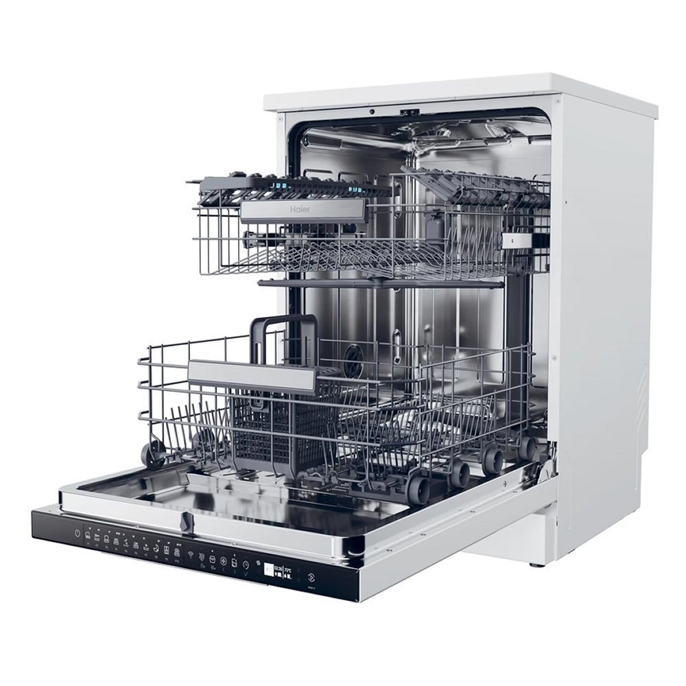 Haier 60cm Series 3 Freestanding Dishwasher XF 5C7M0W-80 - White Haier 60cm Series 3 Freestanding Dishwasher XF 5C7M0W-80 - White