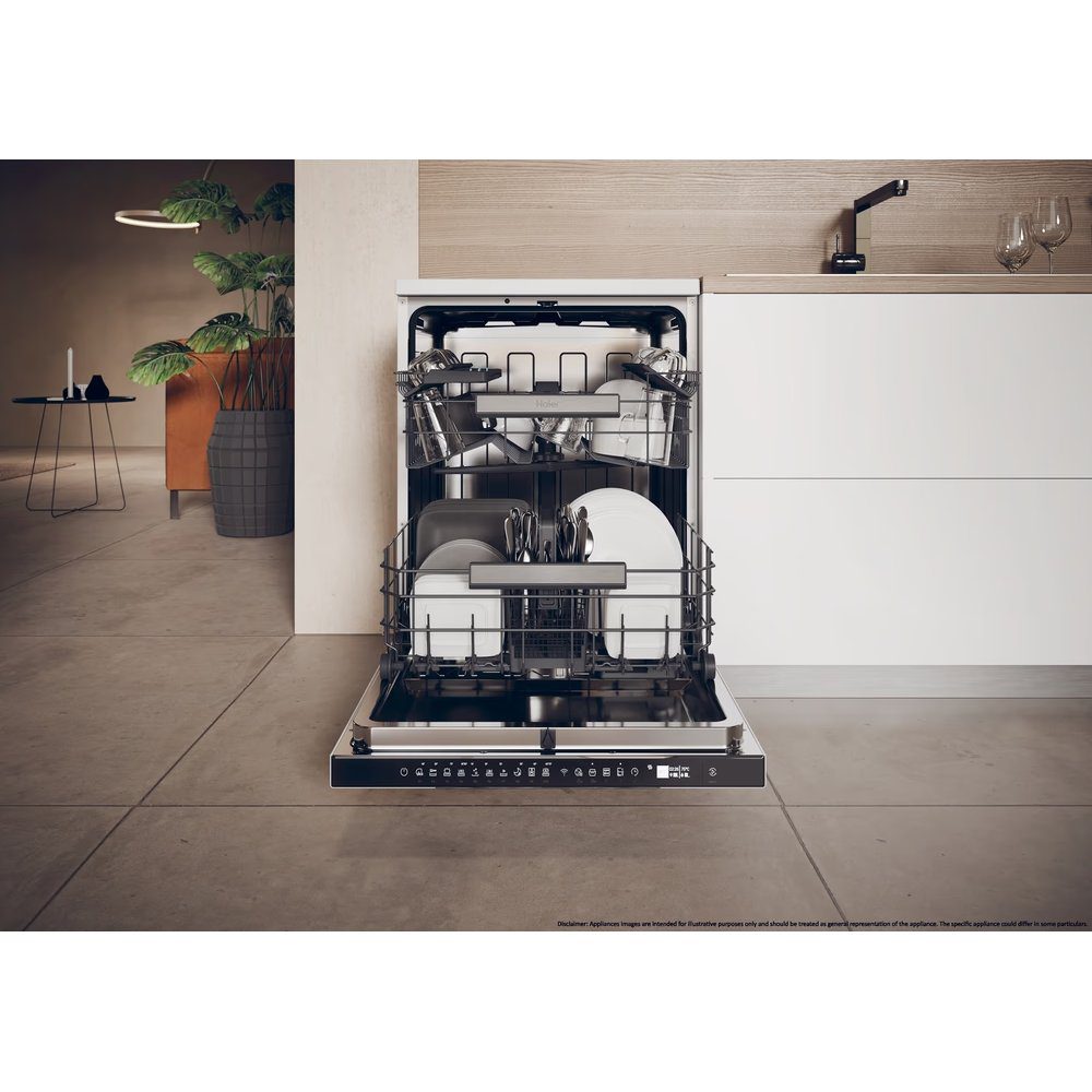 Haier 60cm Series 3 Freestanding Dishwasher XF 5C7M0W-80 - White Haier 60cm Series 3 Freestanding Dishwasher XF 5C7M0W-80 - White