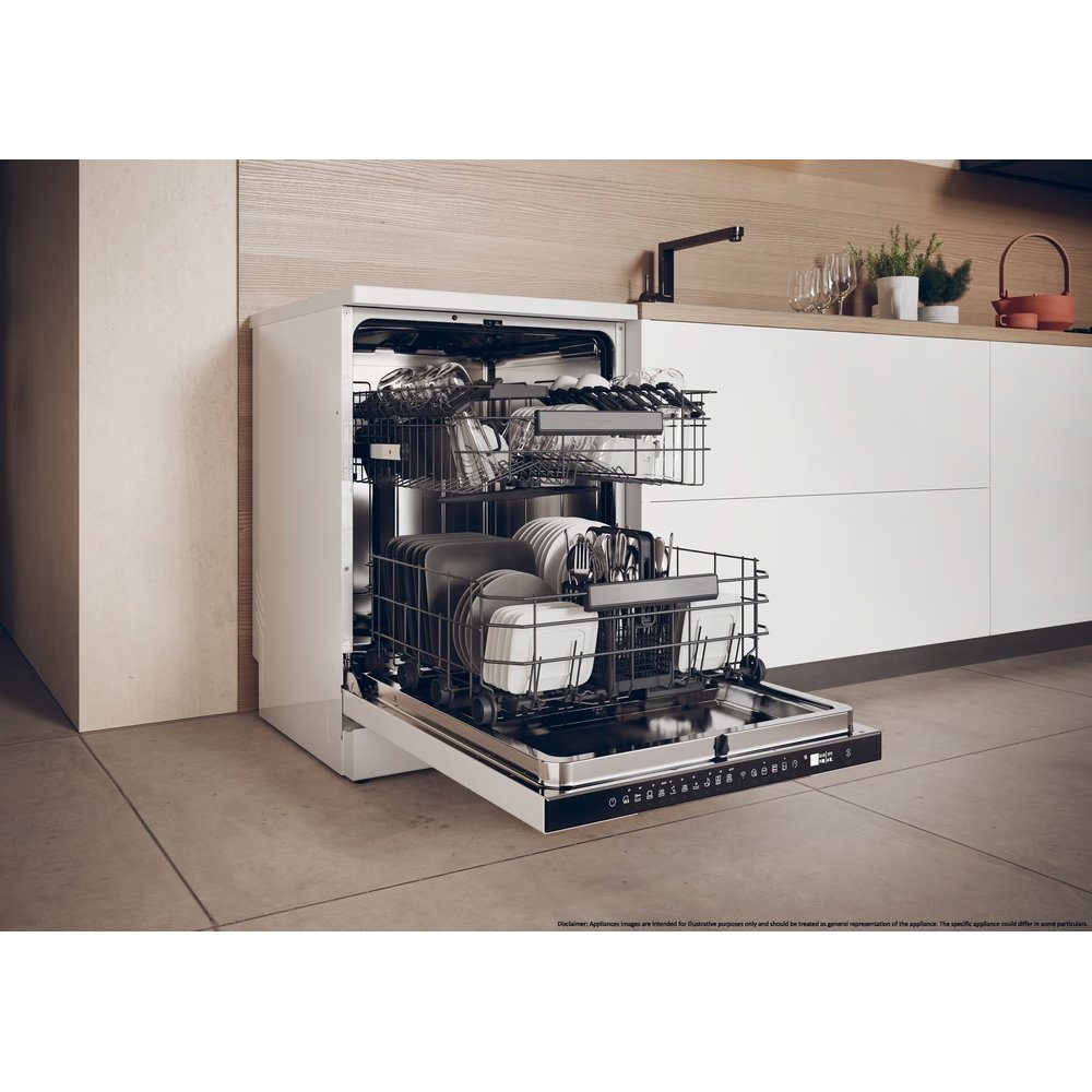 Haier 60cm Series 3 Freestanding Dishwasher XF 5C7M0W-80 - White Haier 60cm Series 3 Freestanding Dishwasher XF 5C7M0W-80 - White