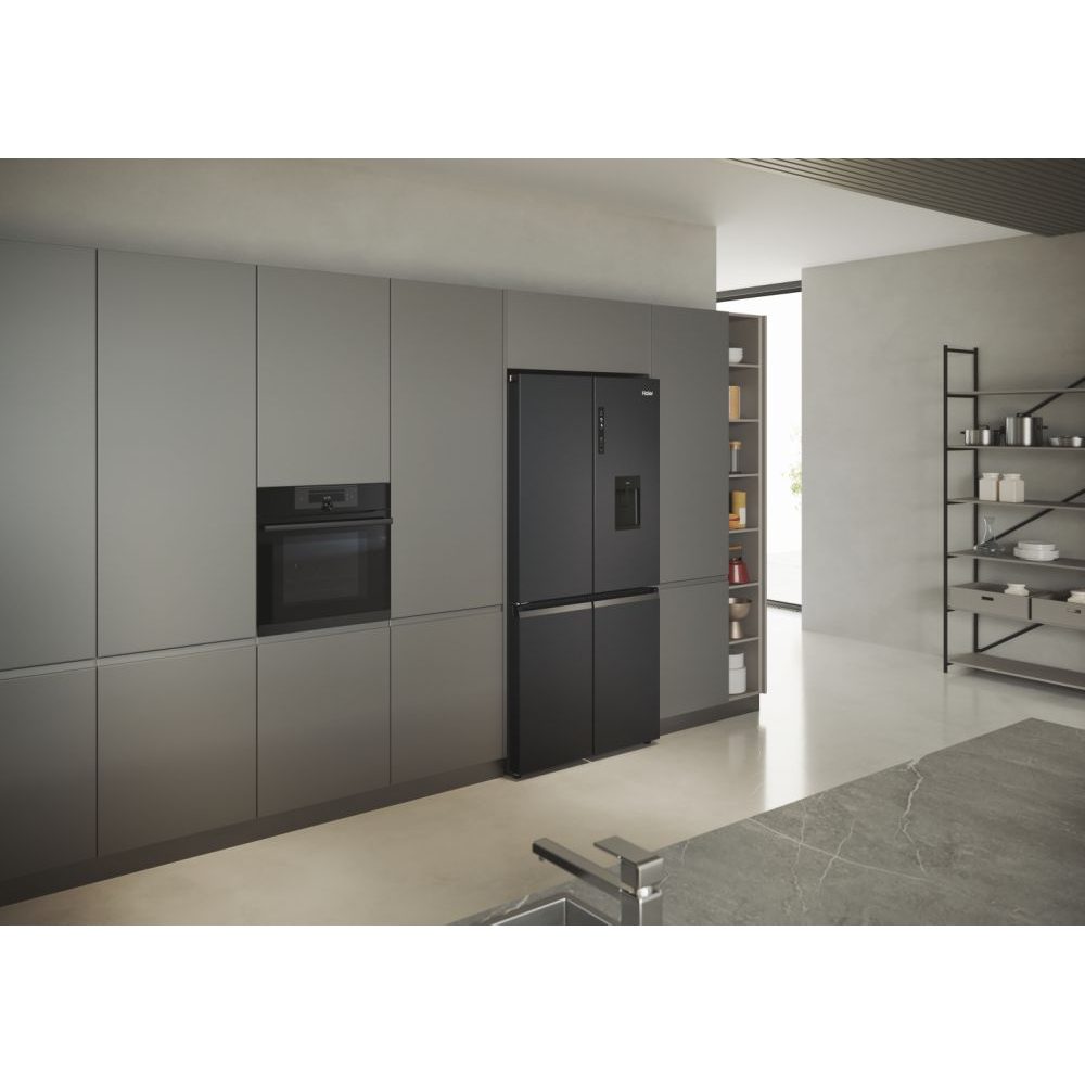 Haier Four Door Cube 90 Series 5 Fridge Freezer With Ice & Water HCR5919EHMB - Black Haier Four Door Cube 90 Series 5 Fridge Freezer With Ice & Water HCR5919EHMB - Black