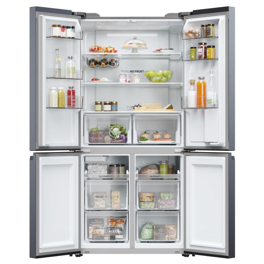 Haier Four Door Cube 90 Series 5 Fridge Freezer With Ice & Water HCR5919EHMB - Black Haier Four Door Cube 90 Series 5 Fridge Freezer With Ice & Water HCR5919EHMB - Black