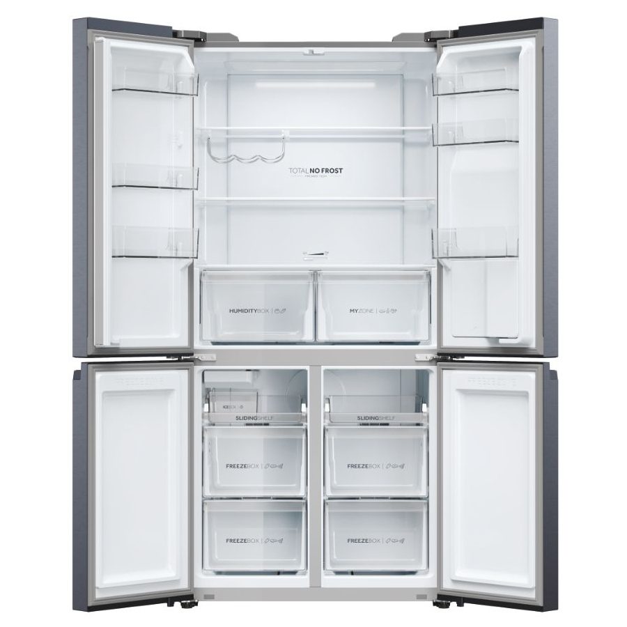 Haier Four Door Cube 90 Series 5 Fridge Freezer With Ice & Water HCR5919EHMB - Black Haier Four Door Cube 90 Series 5 Fridge Freezer With Ice & Water HCR5919EHMB - Black