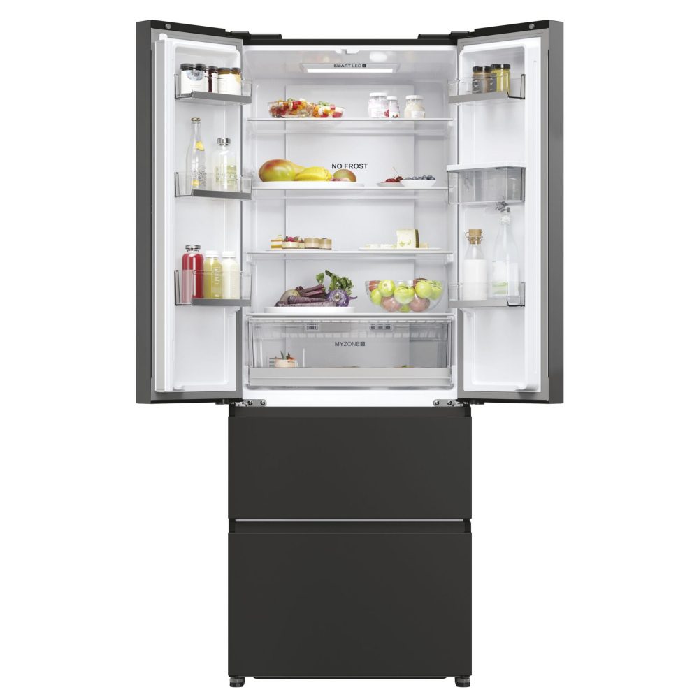 Haier Series 5 70cm Frost Free Fridge Freezer HFR5719EWPB - Black Haier Series 5 70cm Frost Free Fridge Freezer HFR5719EWPB - Black