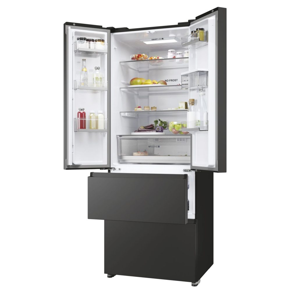 Haier Series 5 70cm Frost Free Fridge Freezer HFR5719EWPB - Black Haier Series 5 70cm Frost Free Fridge Freezer HFR5719EWPB - Black