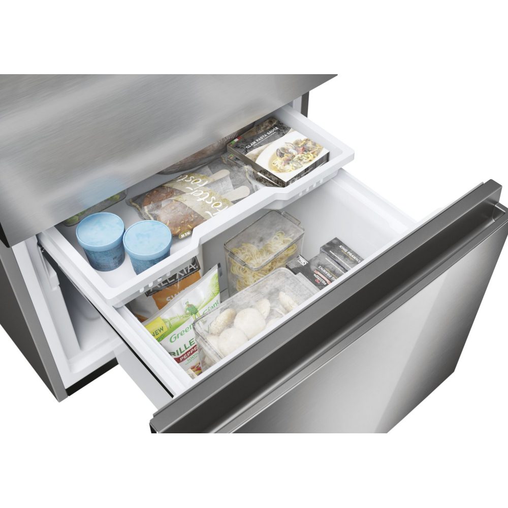 Haier 60cm Series 5 Frost Free Fridge Freezer With Water Dispenser HTW5618DWMG - Stainless Steel Haier 60cm Series 5 Frost Free Fridge Freezer With Water Dispenser HTW5618DWMG - Stainless Steel