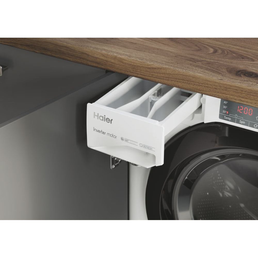 Haier Series 4 9kg/5kg Integrated Washer Dryer HWDQ90B416FWB-UK Haier Series 4 9kg/5kg Integrated Washer Dryer HWDQ90B416FWB-UK