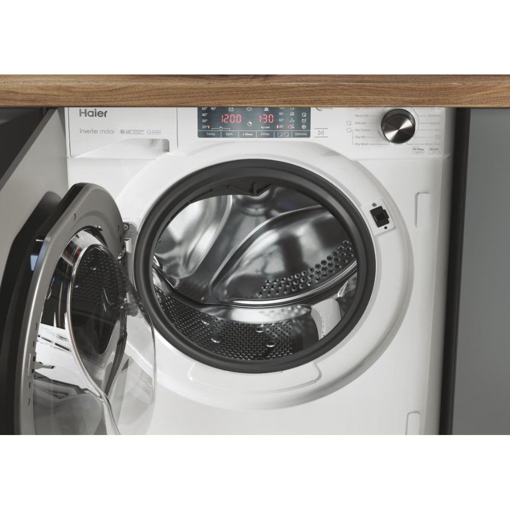 Haier Series 4 9kg/5kg Integrated Washer Dryer HWDQ90B416FWB-UK Haier Series 4 9kg/5kg Integrated Washer Dryer HWDQ90B416FWB-UK