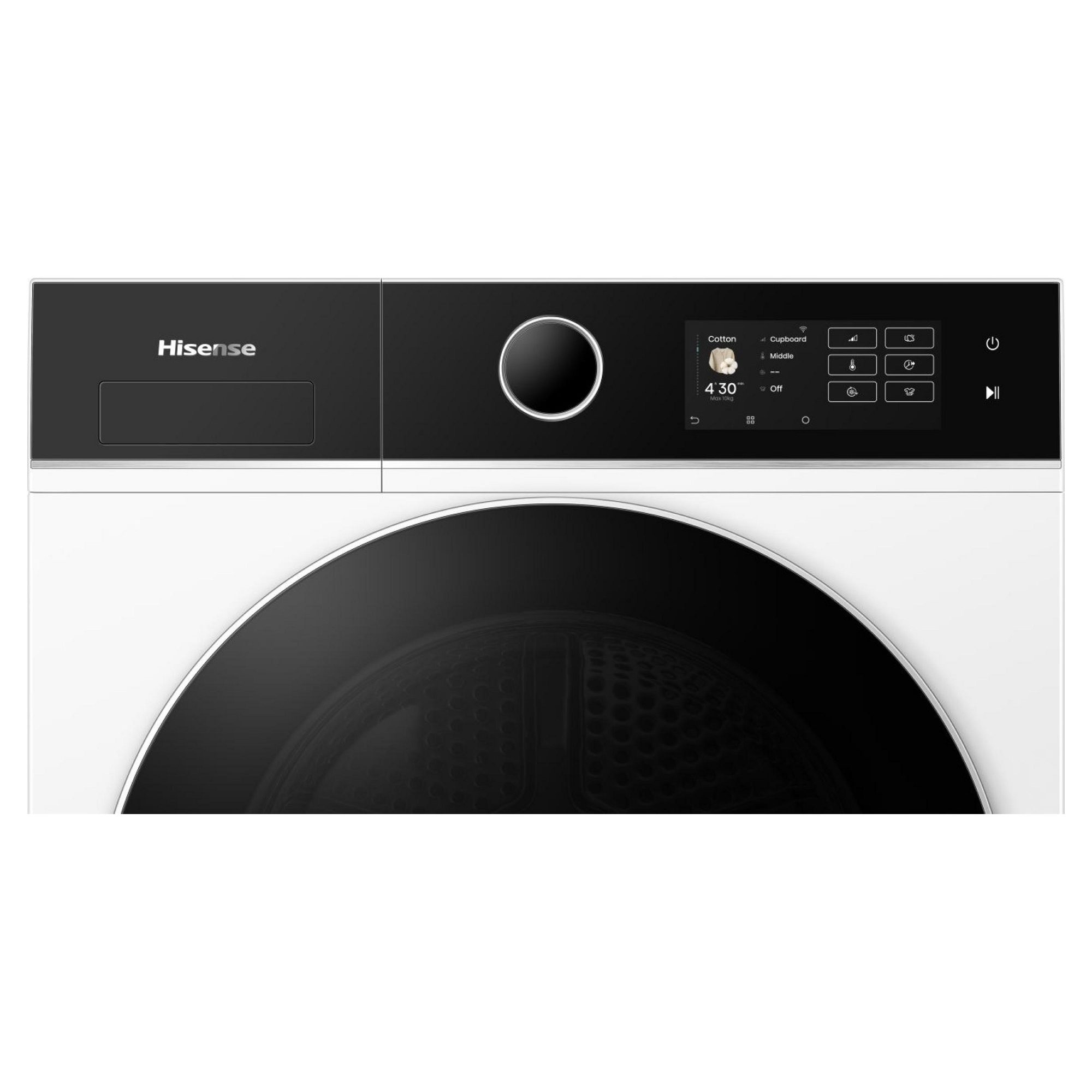 Hisense 10kg 5I Series Heat Pump Condenser Dryer DH5I104BWAB - White Hisense 10kg 5I Series Heat Pump Condenser Dryer DH5I104BWAB - White