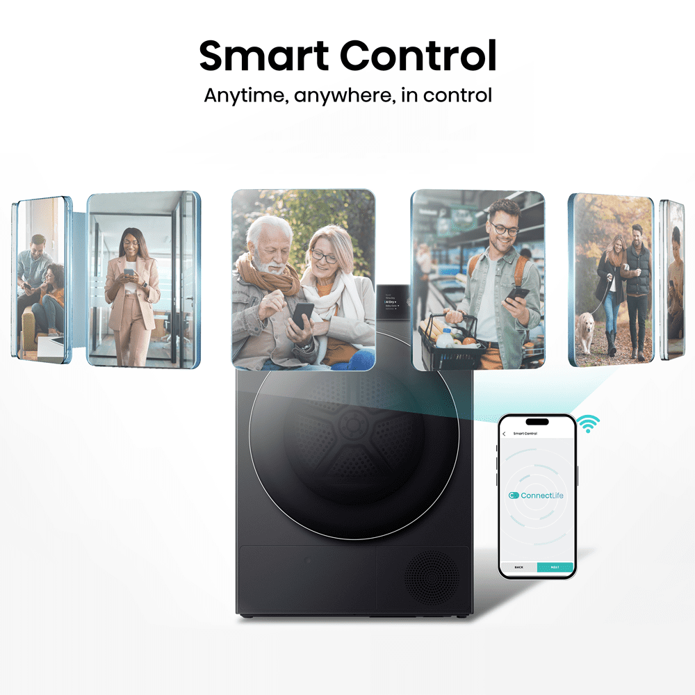 Hisense 7 Series 10kg 7S Series Heat Pump Condenser Tumble Dryer DH7S107BB - Black Hisense 7 Series 10kg 7S Series Heat Pump Condenser Tumble Dryer DH7S107BB - Black