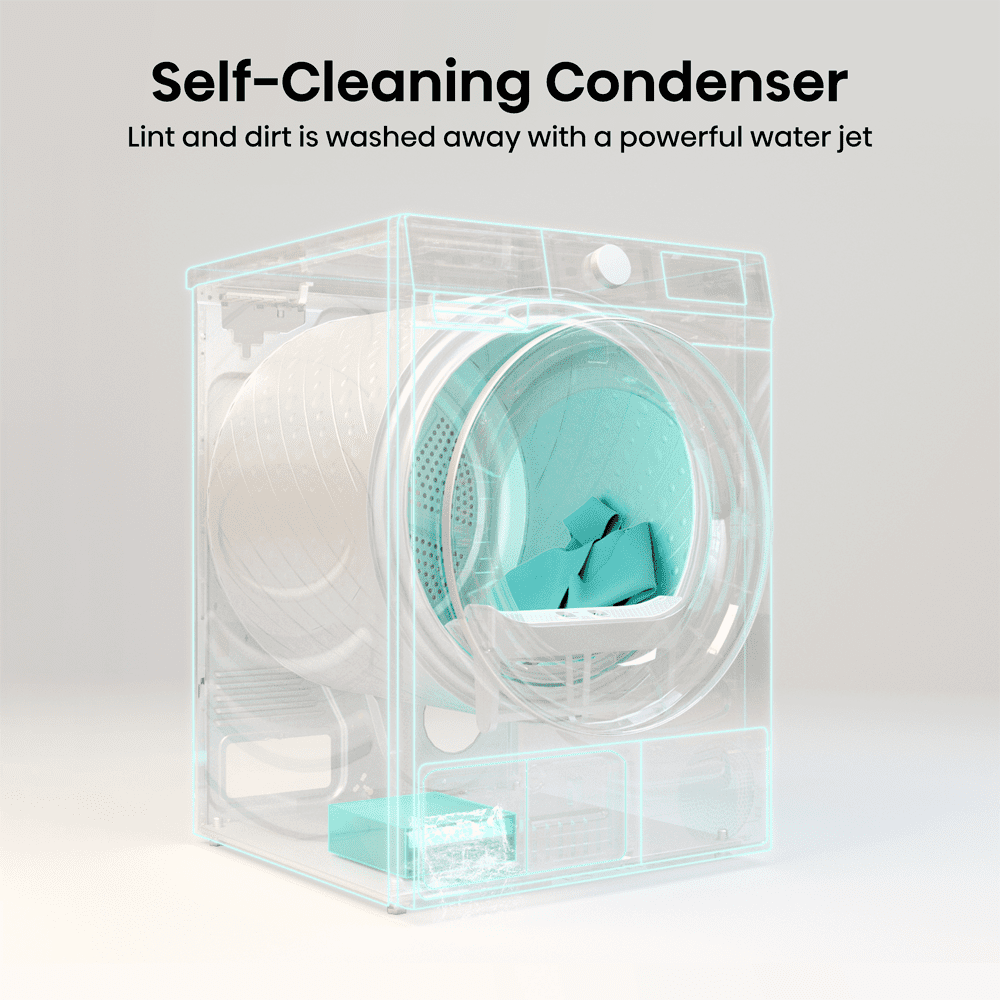 Hisense 7 Series 10kg 7S Series Heat Pump Condenser Tumble Dryer DH7S107BB - Black Hisense 7 Series 10kg 7S Series Heat Pump Condenser Tumble Dryer DH7S107BB - Black