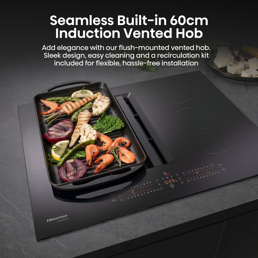 Hisense 60cm Air Venting Induction Hob HEH6432BSCWF - BLACK Hisense 60cm Air Venting Induction Hob HEH6432BSCWF - BLACK