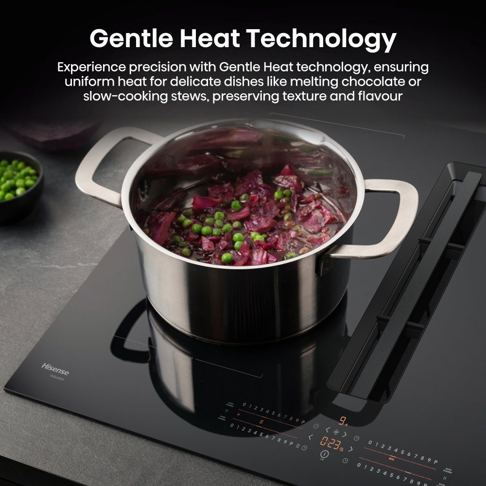 Hisense 83cm Air Venting Induction Hob HEH8432BSCWF - Black Hisense 83cm Air Venting Induction Hob HEH8432BSCWF - Black